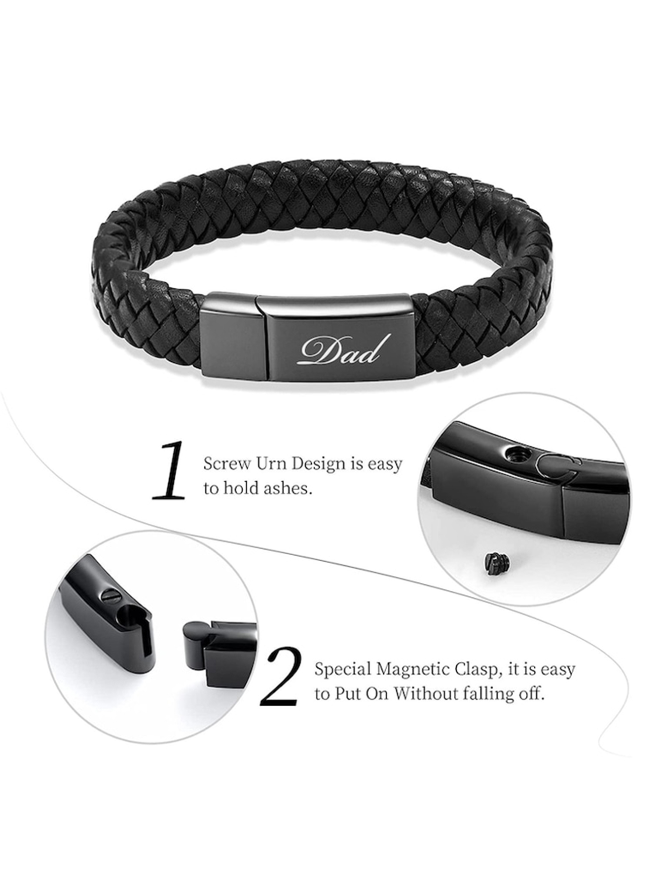 Customized Personalized Cremation Bracelets Memorial Jewelry